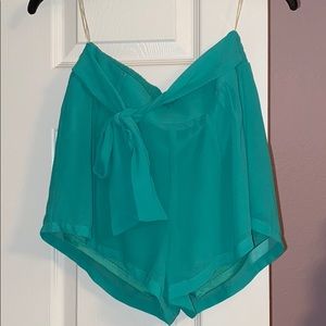 Green boutique shorts